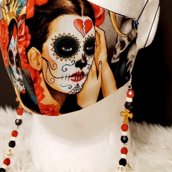 SOLD OUT 3 for $21 Day of the dead Face Mask - Picture 2 of 10